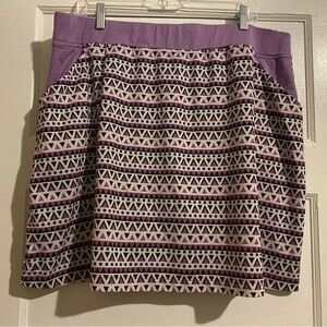 Bette & Court Triangle Pattern Athletic Wear Sports Skirt with Shorts and Pocket